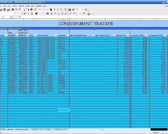 CONSIGNMENT TRACKER -- Excel