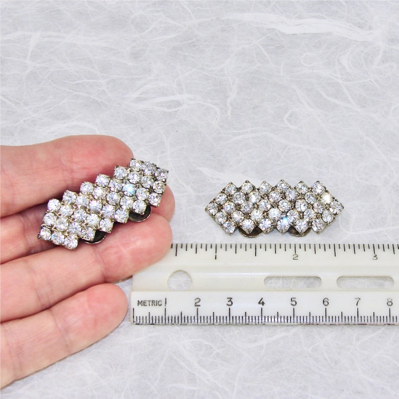 Vintage MUSI Rhinestone Shoe Clips Wedding Formal Bridal Prom image 5