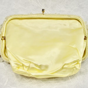 Vintage YELLOW Ivory Chandelier Clutch Acrylic Crystal Fringe Evening Bag Beaded Purse Sequin Gold Chain Wedding Handbag Formal Hong Kong image 8