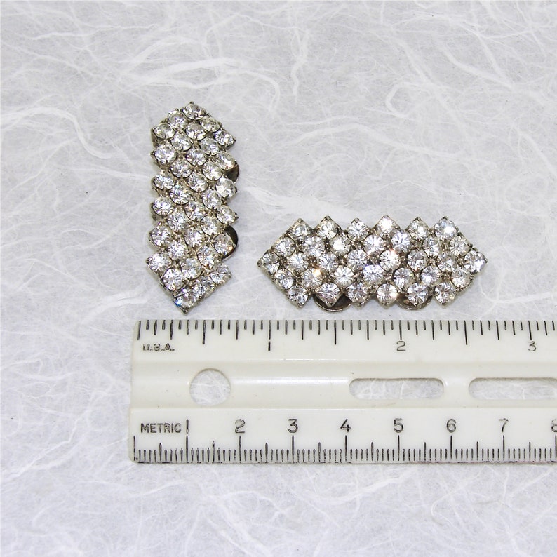 Vintage MUSI Rhinestone Shoe Clips Wedding Formal Bridal Prom image 4