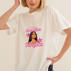 Sensitive Gangsta T-Shirt | Amaya Love Island USA Quote Tee, Funny Viral Reality TV Shirt, Pop Culture Merch, Internet Aesthetic T-Shirt