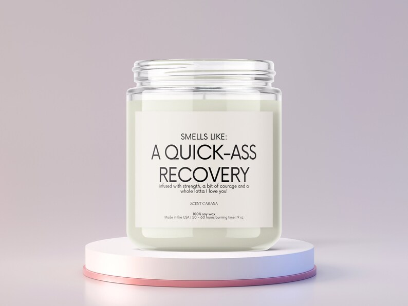 Injury Recovery Gift Funny Candle, Get Well Soon Basket for Woman