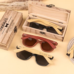 Personalized Wooden Sunglasses | Groomsmen Sunglasses Groomsmen Gifts Custom Engraved Sunglasses | Groomsmen Proposal Wedding gift for guys