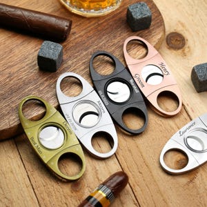 Customized Cigar Knife | Custom Engraved Cigar Cutter Cigar Travel Case | Groomsman Gift Best Man Gift | Gift for Him Father Husband