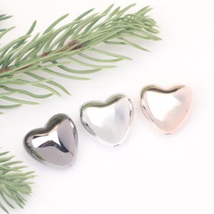 Metalen hartkralen, dikke hartvormige acrylkralen voor het maken van sieraden, liefdeshartkralen voor kettingen, armbanden, doe-het-zelfbenodigdheden BE243
