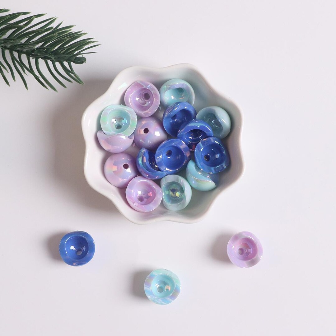 Half Round Acrylic Beads 16mm,solid Color Beads,bubble Gum Bead ...