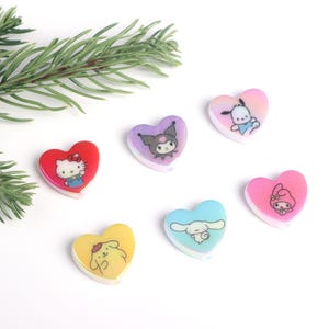 Cartoon Heart Shaped Character Beads 21MM,Heart Shaped Beads,Kawaii Animals Printing beads,DIY Necklace Bracelet Supply,Pen Beads BE112
