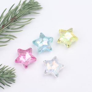 Transparent Colorful Chunky Star Acrylic Beads,Color Star Shaped Beads for Bracelet,Necklace Phone Charms,DIY Jewelry Making Supplies BE265