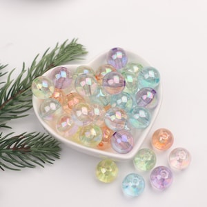 Wholesale Colorful Bubble Beads,14mm Transparent Acrylic Mixed Color Round Beads,DIY Jewelry Supplies for Necklaces Earrings Crafts BE277