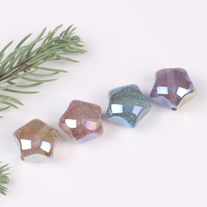 Chunky Glitter Star Beads,Star Shaped Acrylic Beads for Jewelry Making,DIY Craft Supply,Sparkly Stars for Bracelets,Earrings Keychains BE225