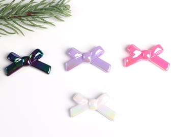 Candy Colored  Bowknot Shaped beads,Colorful Beads,Acrylic Bows Beads,Multicolor Cute Beads,Bowknot Beads for Jewelry Crafting BE092