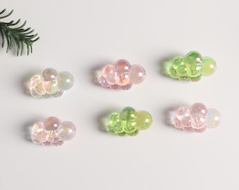 Colorful cloud bead 6pcs,Amazing multicoloured 21MM,Transparent acrylic beads,Plating uv bright surface,diy material accessories A0017