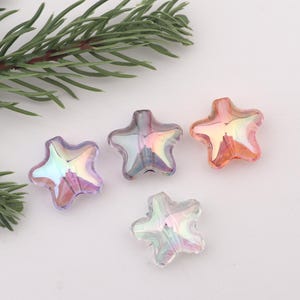 Transparent Star Acrylic Beads,Colorful Chunky Star Shaped Beads for DIY Jewelry Making,Craft Supplies for Bracelet Necklace Accessory BE289