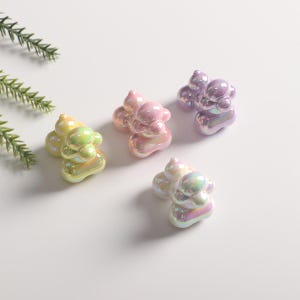 Candy color,Three-dimensional cute alpaca teddy dog bead,Electroplating uv,Bright surface,Solid color acrylic,diy material accessories BE011