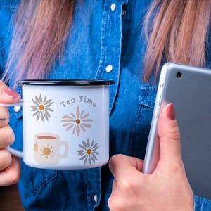 Enamel mug Tea time