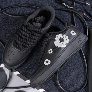 black forces with flowers