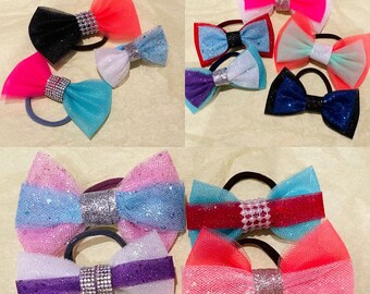 Gymnast Tulle Bows: Multi-colored