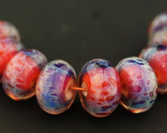 Lampwork Boro Beads Chocolate Swirl Prisms Lampwork Glass beads BBGLASSART