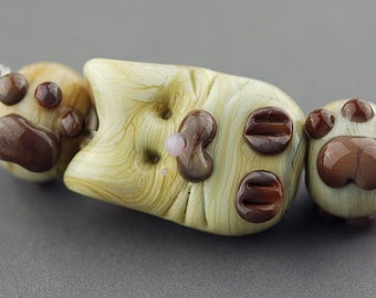 Siamese Cat - Handmade lampwork bead set by Lara.