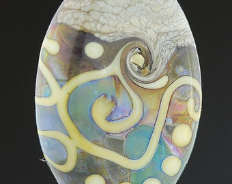 Abract Iridescent Focal Bead - Handmade Lampwork Glass Focal Bead