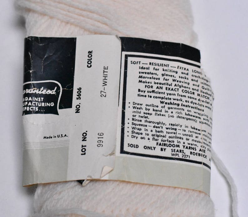 Vintage Cream Wool Fairloom