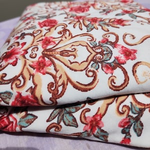Jersey Stretch Fabric Rose Print