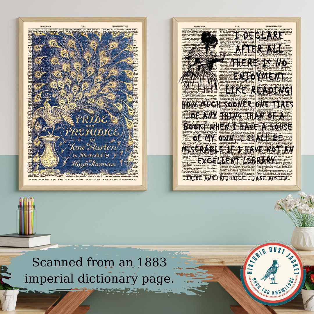 Printable 'pride and Prejudice' Book Cover Art Print, Pride and ...