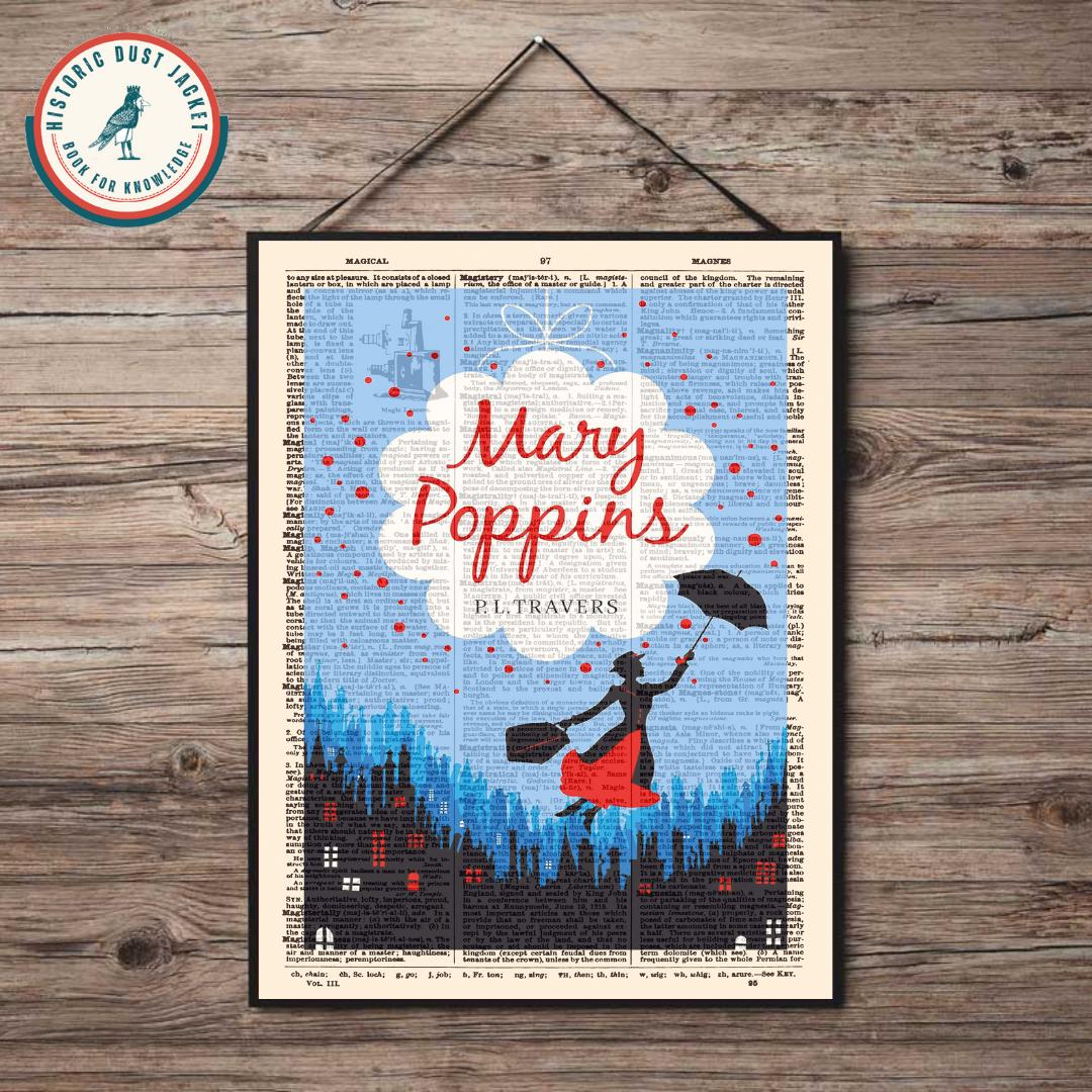Printable 'mary Poppins' Book Cover Art, Vintage Book Cover, Poster ...
