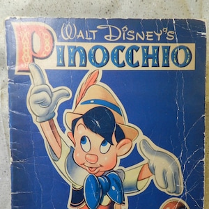 Vintage Walt Disney's Pinocchio coloring book