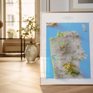 N'importe quelle ville ou lieu des États-Unis, topographie personnalisée, relief ombré détaillé de 61 x 81 cm, impression de carte d'altitude personnalisée avec effet 3D