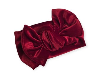 Baby Bow Headwrap:  Adjustable Tie, Knotted Bow Headband