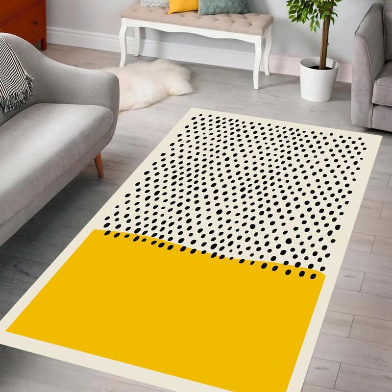 Brown And Cream Polka Dot Round Rug main image 1