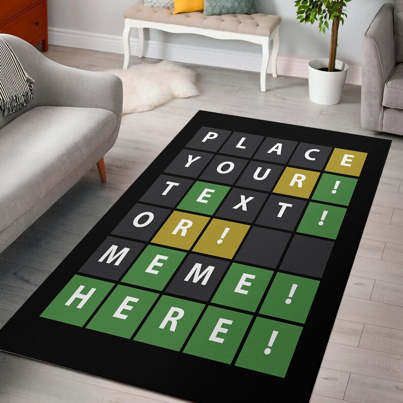 Custom Wordle Rug, Wordle Rug, Text Rug, Black Rug, Word Rug, Wordle ...