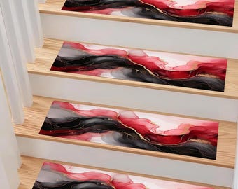 Stair Rug, Stair Carpet, Stair Runner, Stair Mat, Modern Step Rug, Stair Treads, Non-Slip, Gift, Home Decor, Rug Art, Gift ,Abstract  Rug