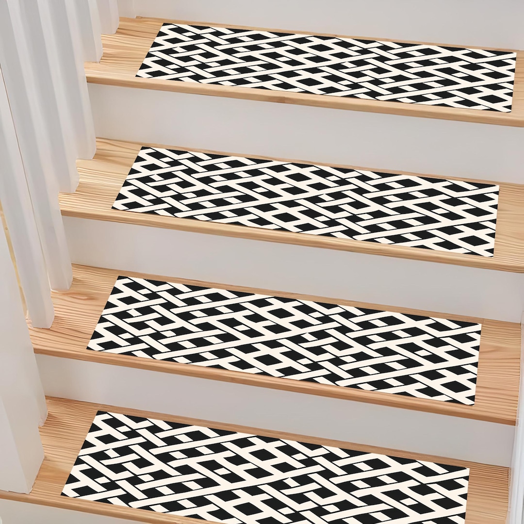 Single Stair Rug Stair Rug, Stair Carpet, Stair Runner, Stair Mat, Modern Step Rug ...