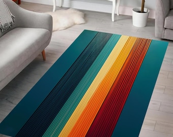 Modern Rug, Striped Rug, Bold Rug, Gradient Design, Contemporary Rug, Abstract Decor, Office, Living Room, Bedroom, Gift Idea, for Her, Him