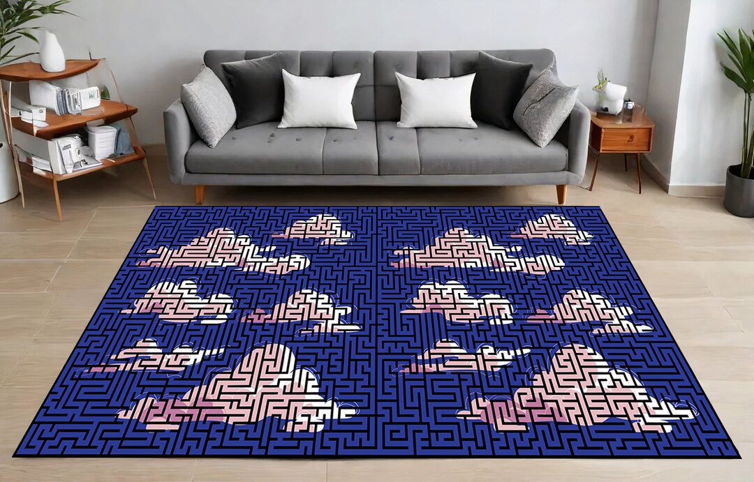 Labyrinth Rug , Maze Carpet, Cloud Rug, Kids Room, Cloud Pattern ...