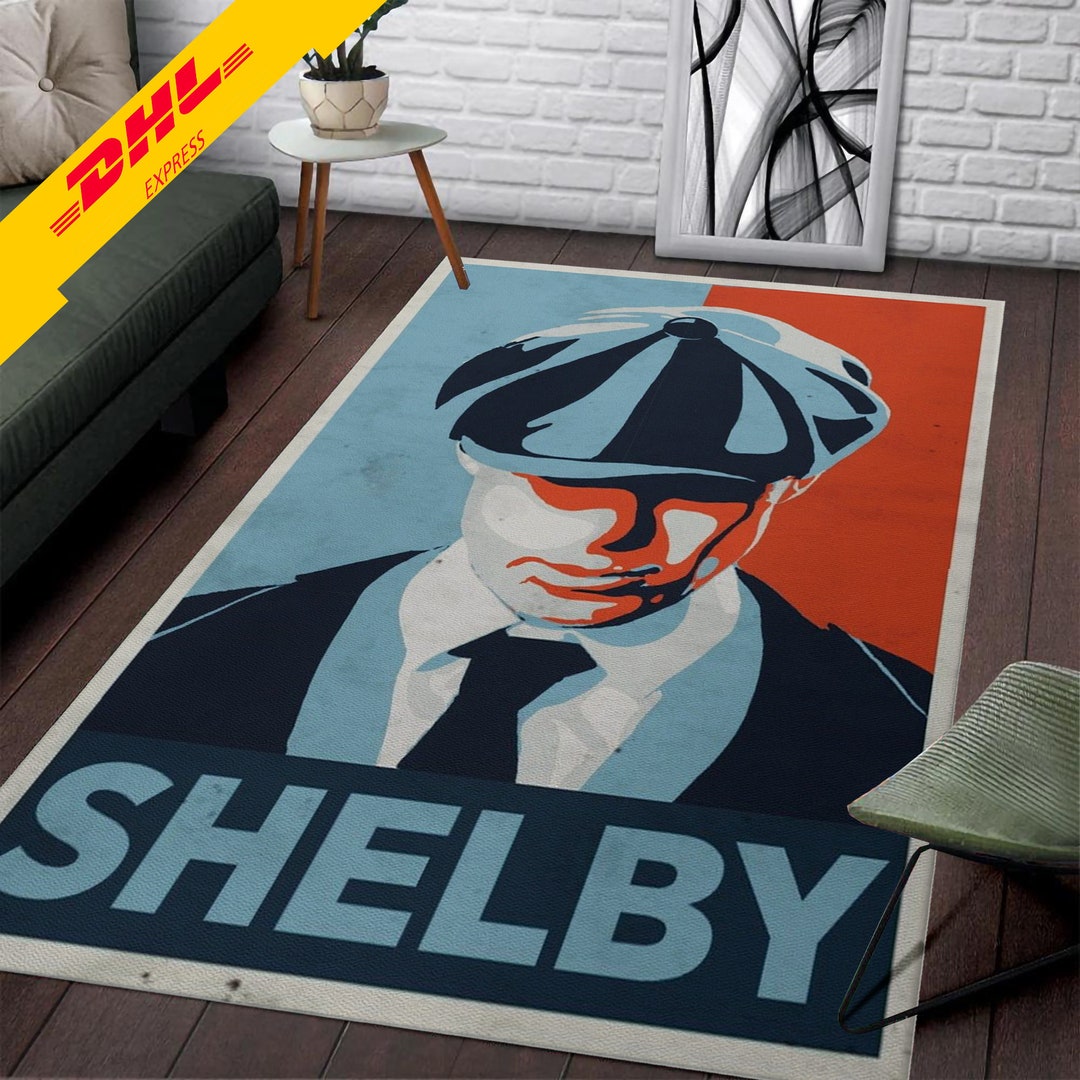 Thomas Shelby Portrait Rug Peaky Blinders Inspired Design, Serious ...