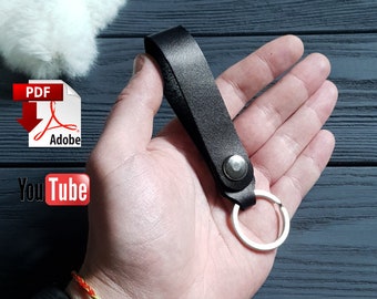 Leather Keychain Pattern: DIY Key Fob Template (PDF Pattern)