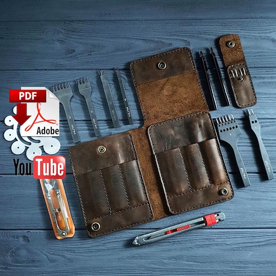 Leather Tool Organizer PDF Pattern: DIY Hole Punch Case + Video