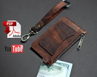 Leather Card Holder & Keychain Wallet Pattern (PDF)