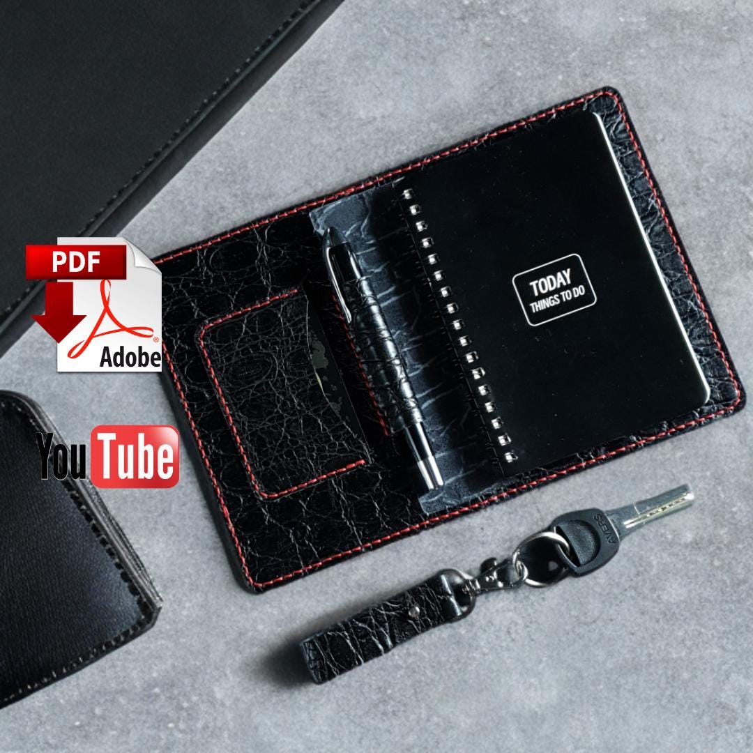 A6 Leather Notebook Cover Pattern: DIY Template (PDF Pattern) - Etsy