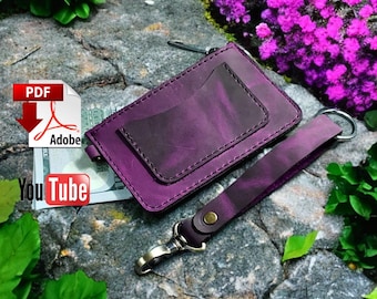 Leather Zipper Card Wallet PDF Pattern: DIY Small Wallet with Video