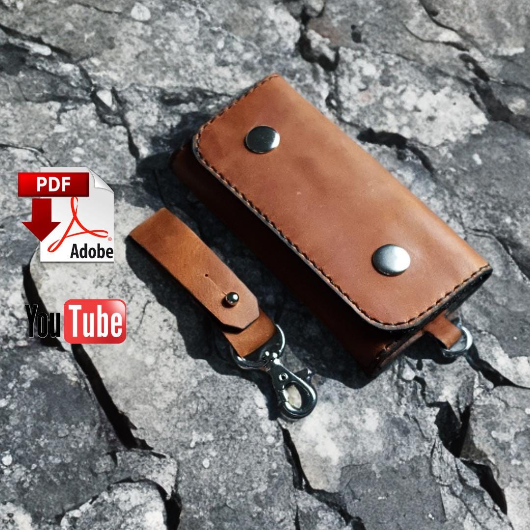 Key Holder Checklist.pdf Leather Key Holder PDF Pattern: Minimalist Key Case With Video Tutorial ...