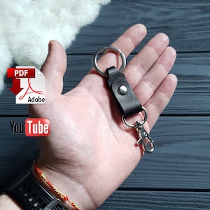 Leather Keychain PDF Pattern with Video Tutorial