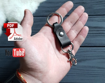 Leather Keychain PDF Pattern with Video Tutorial