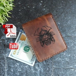 Leder Geldbörse Schnittmuster PDF | Leder bifold Muster | Leder Geldbörse schlicht Muster | Vorlage | Anleitung | Ledermuster | PDF Schnittmuster