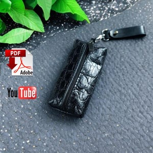 Leather key holder pattern PDF | Leather key case pattern | Key holder template | Tutorial | PDF pattern | Leather pattern