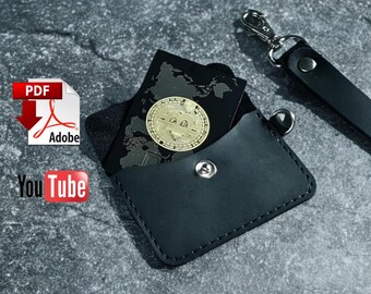Leather Card Holder PDF Pattern: Keychain Wallet DIY (A4 Format)