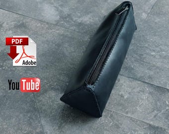 Leather Pencil Box Pattern: DIY Tutorial & Template (PDF)